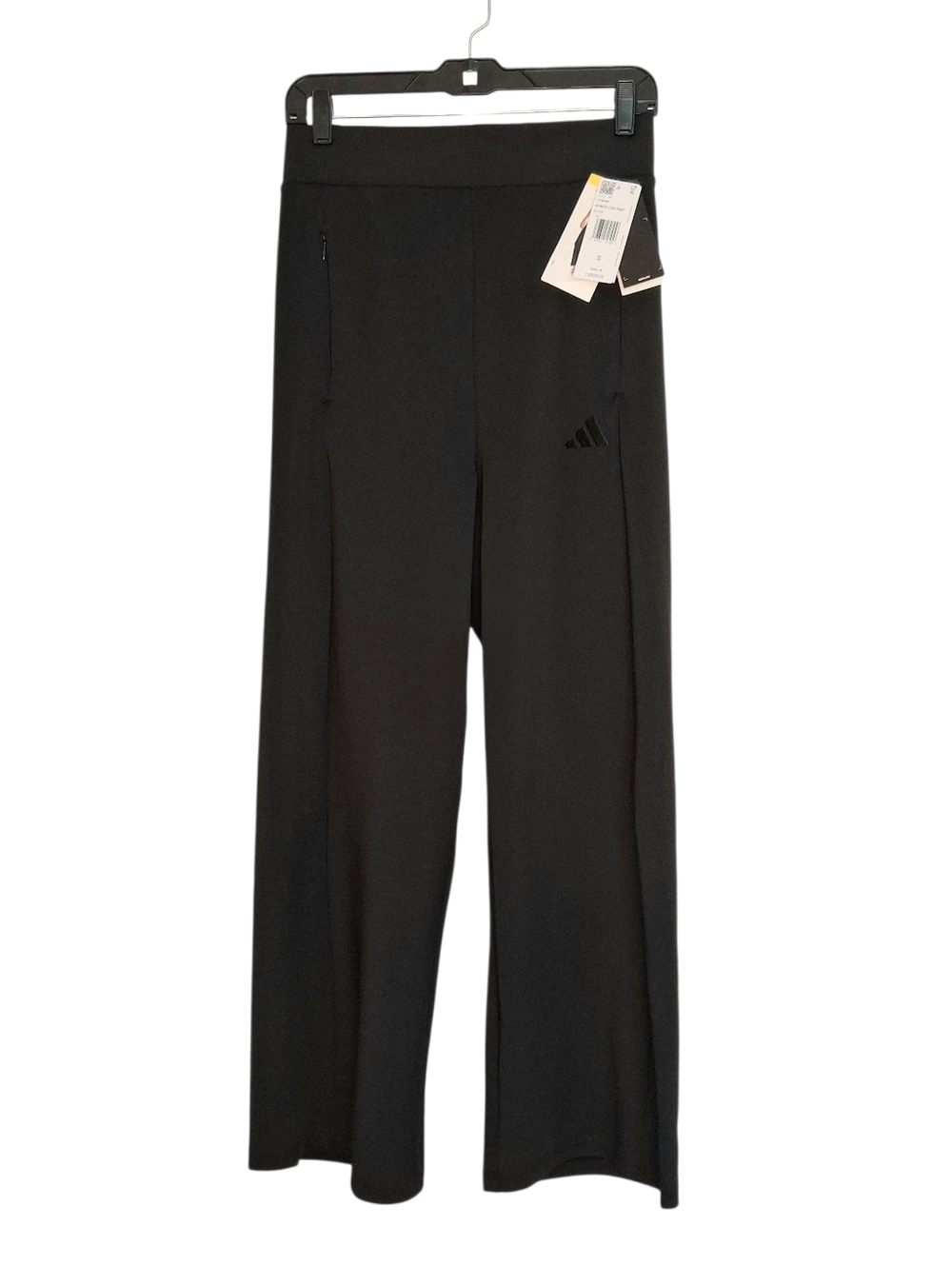 NEW w/ Tags Adidas Wide Leg High Waist Pull On Active Pant Sz Small Black NWT